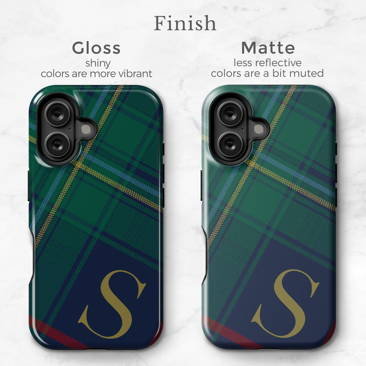 Heritage Plaid Case | Blue &amp; Green