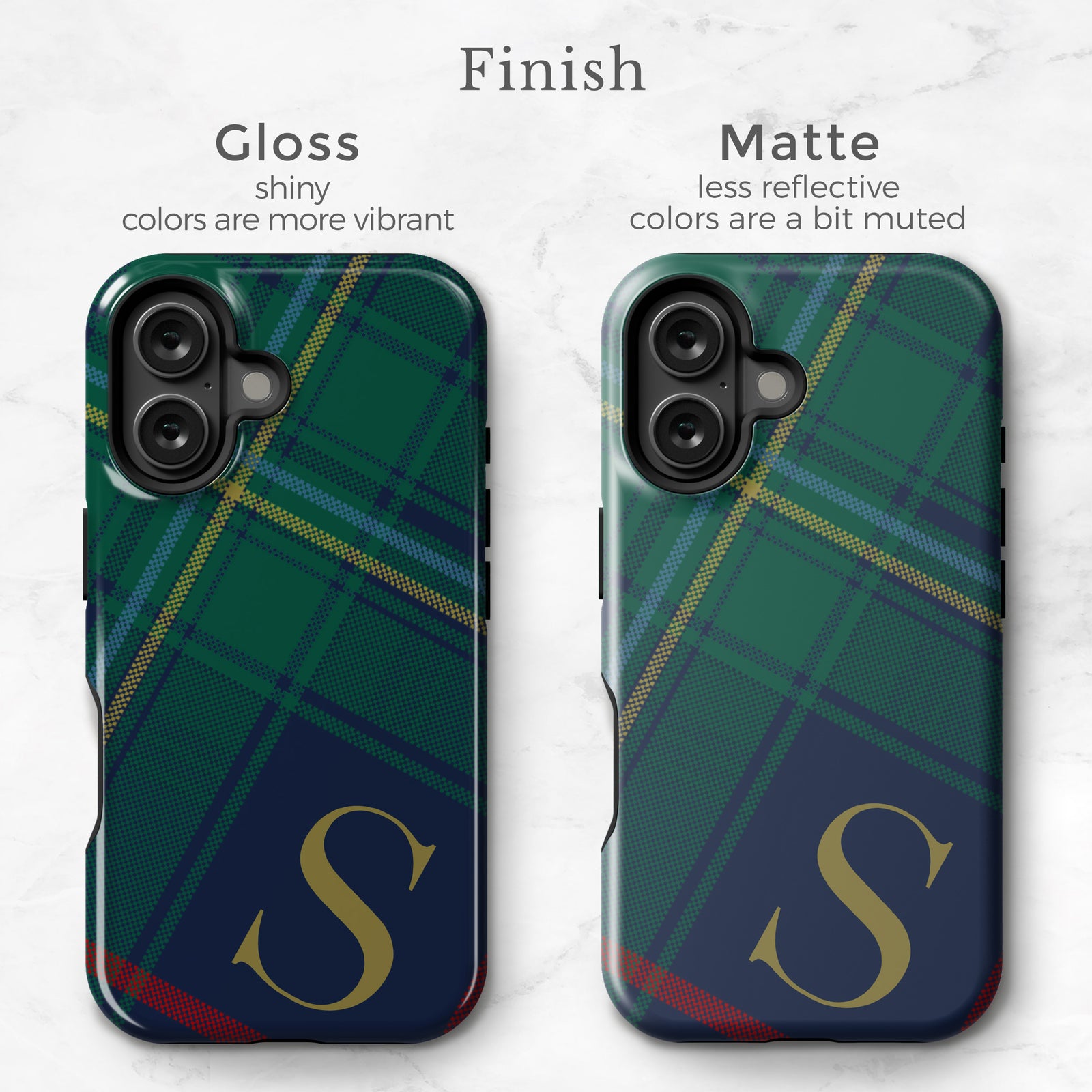 Heritage Plaid Case | Blue & Green