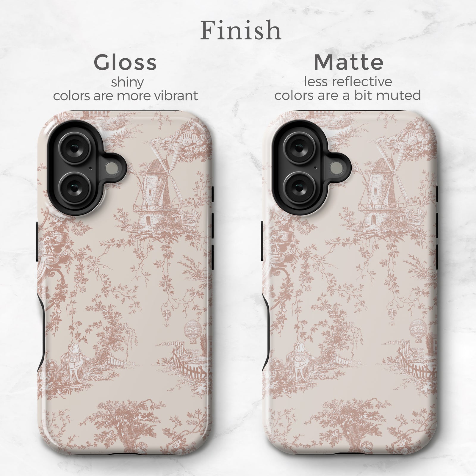 Toile Case | Blush Pink