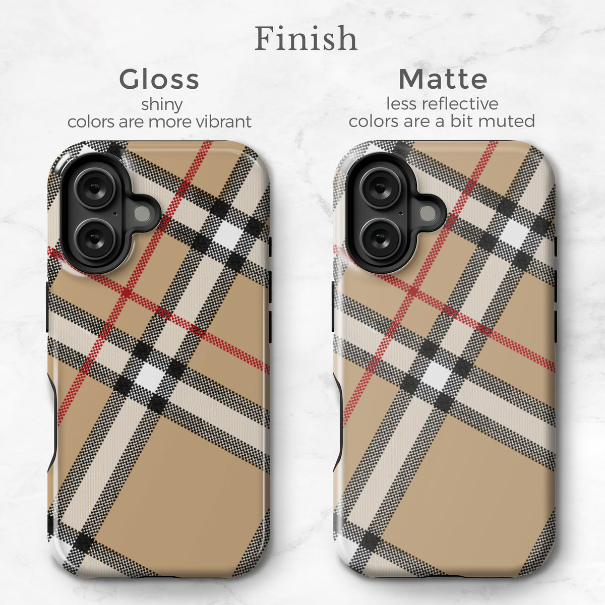 Heritage Plaid Case | Camel