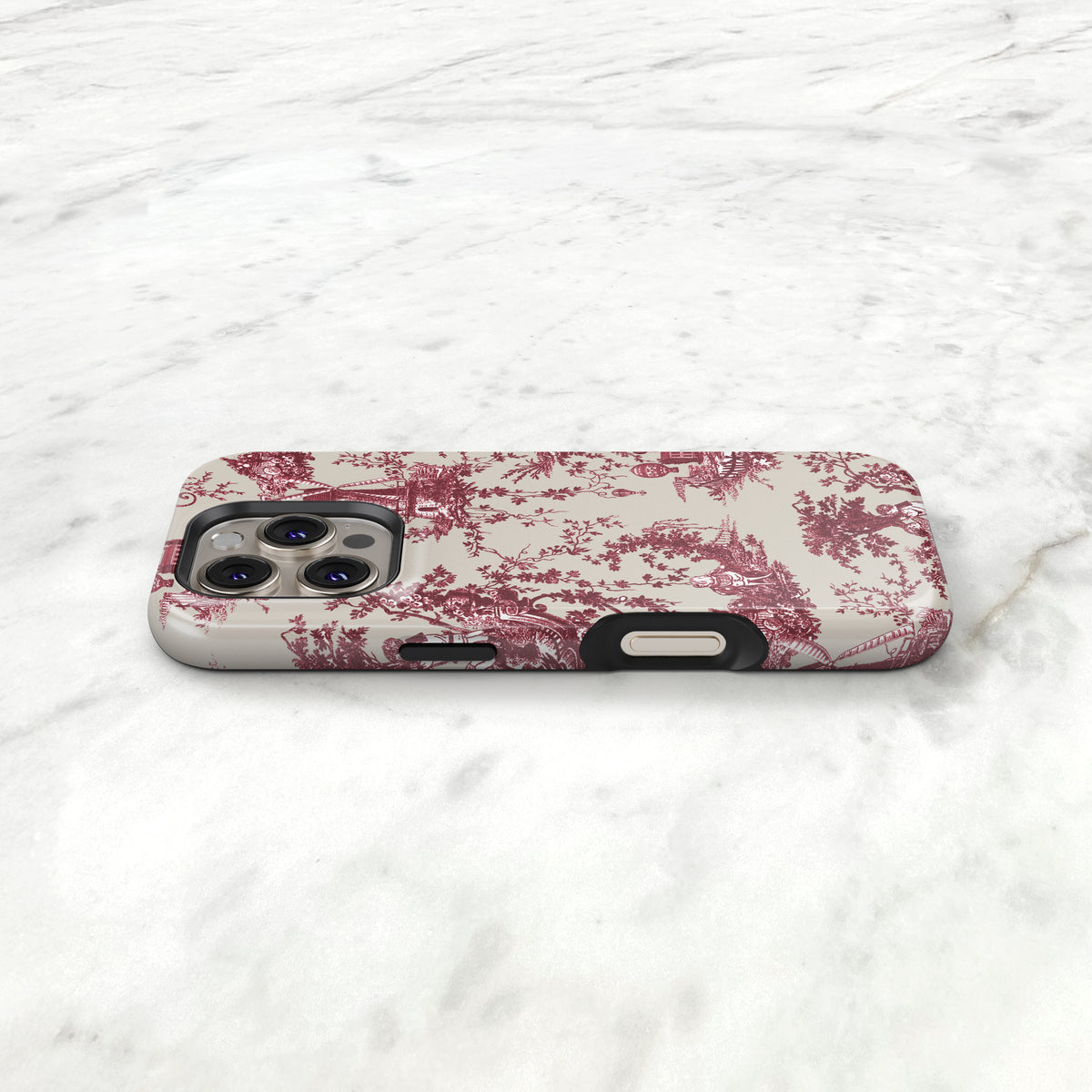 Toile Case | Burgundy
