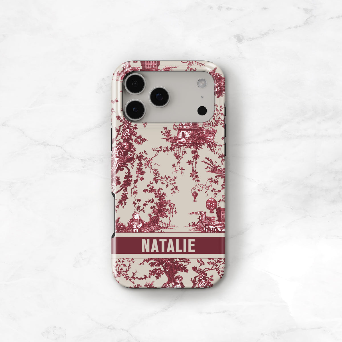 Toile Case | Burgundy
