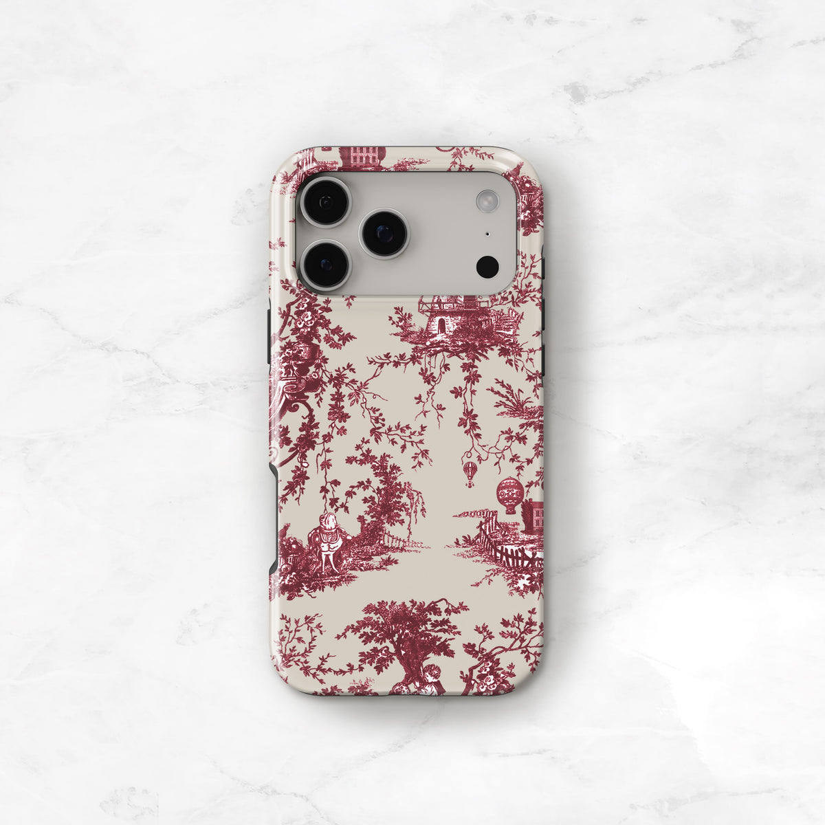 Toile Case | Burgundy