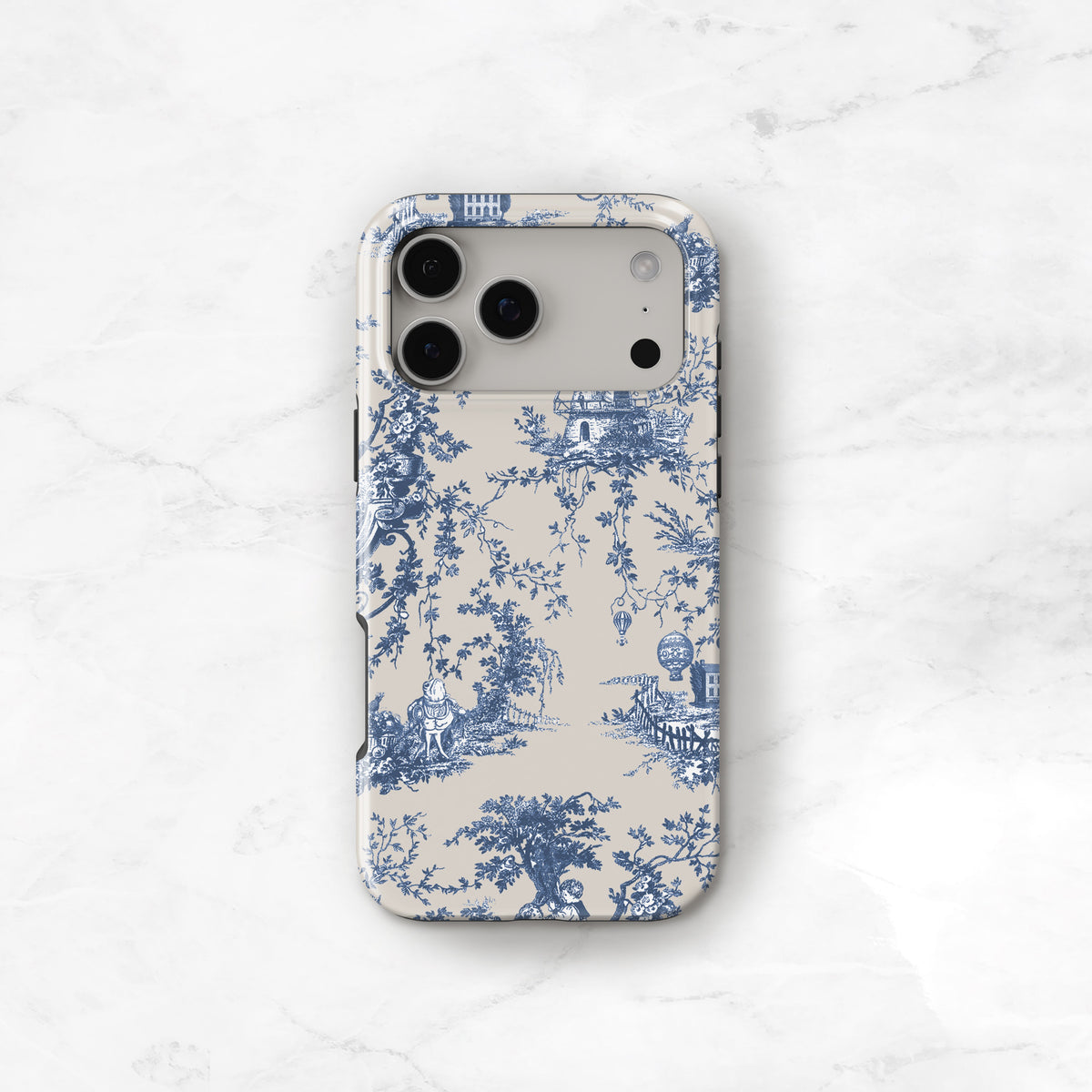 Toile Case | Navy Blue