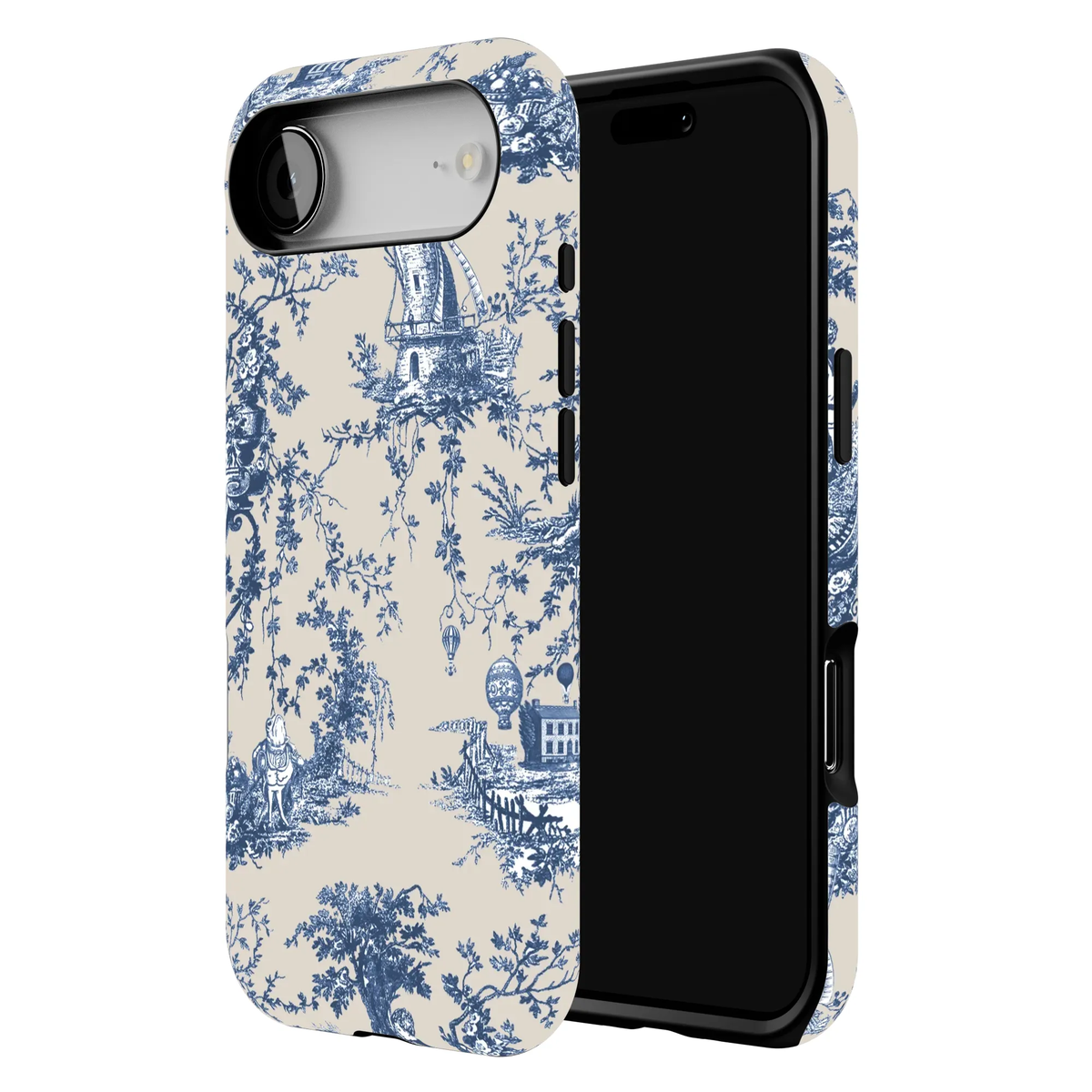 Toile Case | Navy Blue