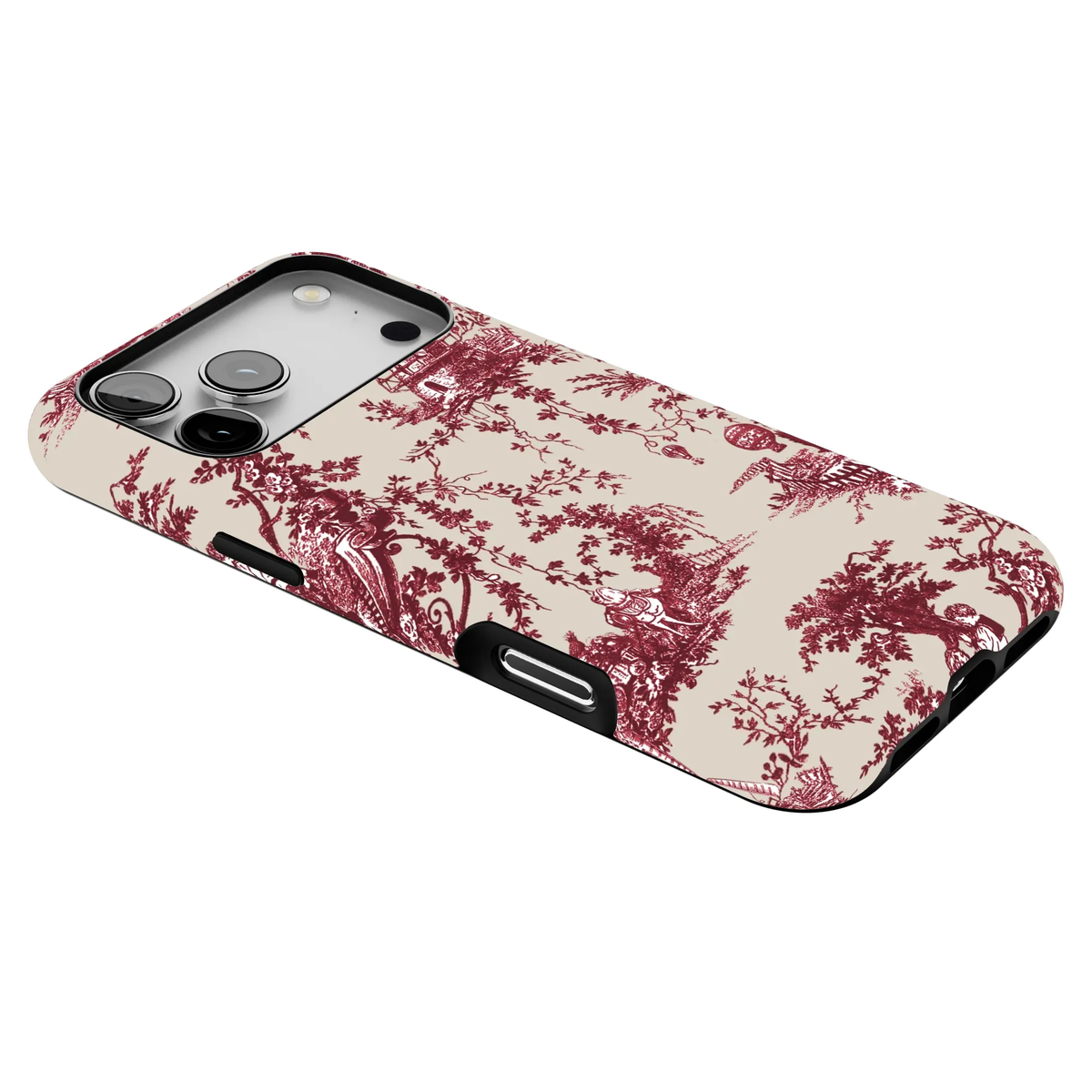 Toile Case | Burgundy