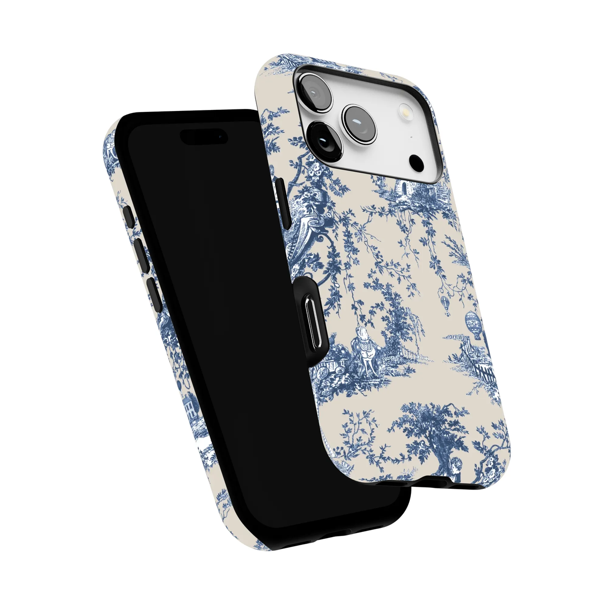 Toile Case | Navy Blue