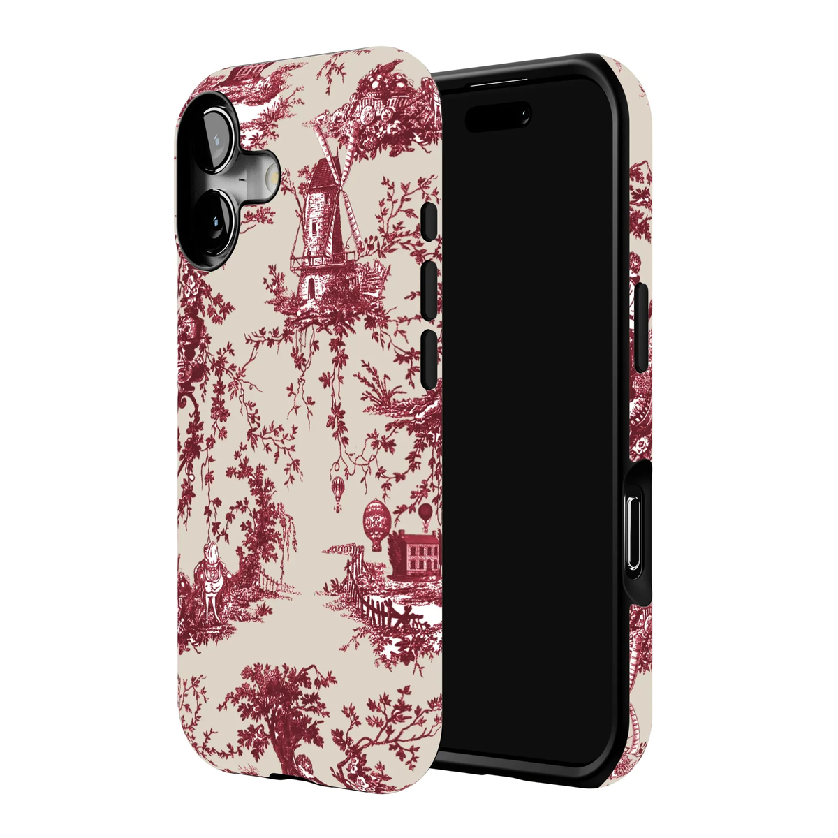 Toile Case | Burgundy