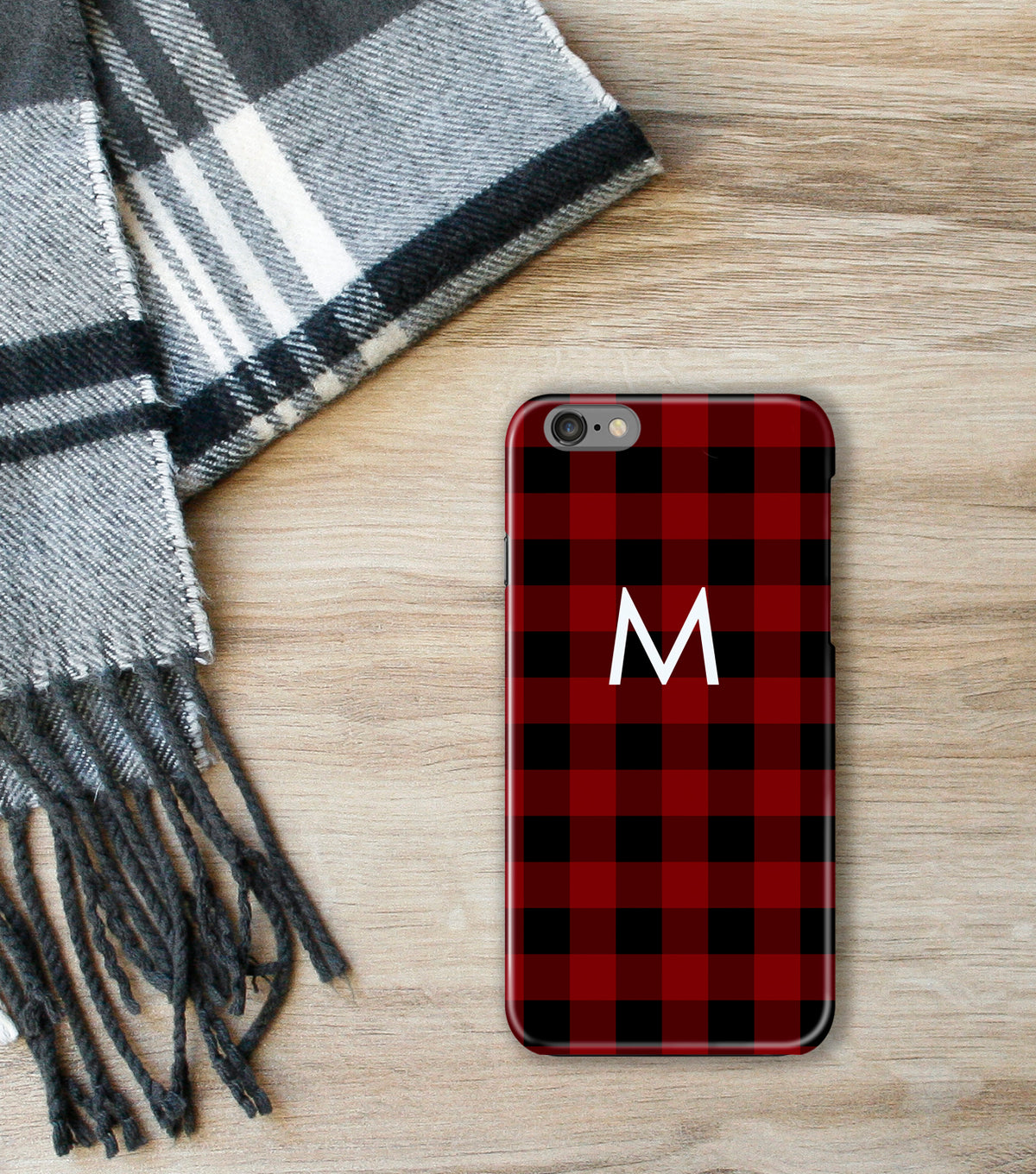 Buffalo Plaid with giant initial