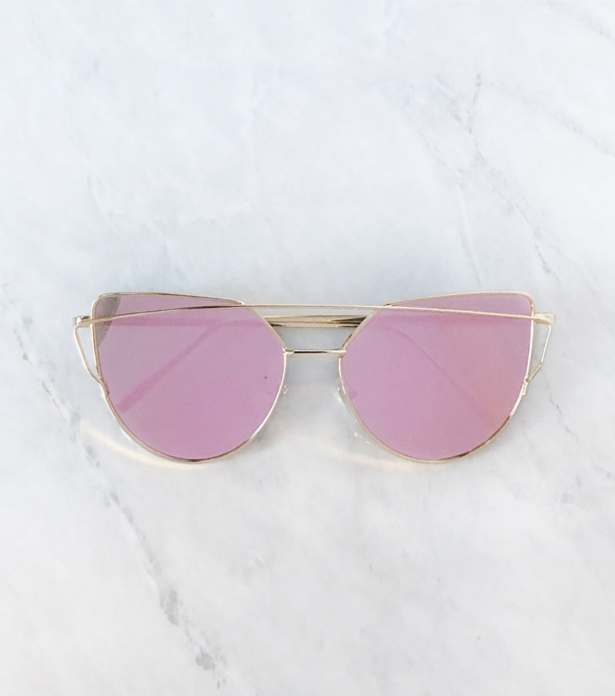 Pink and Gold cat eye sunglasses for women