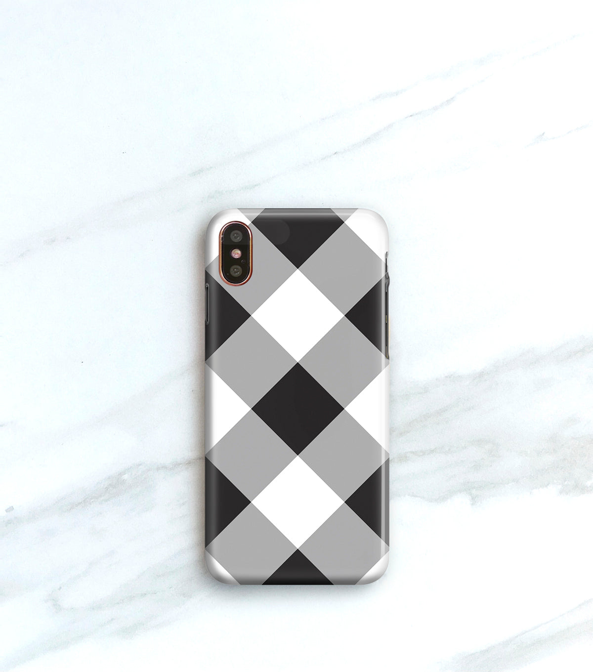 Wide gingham iPhone xs max case