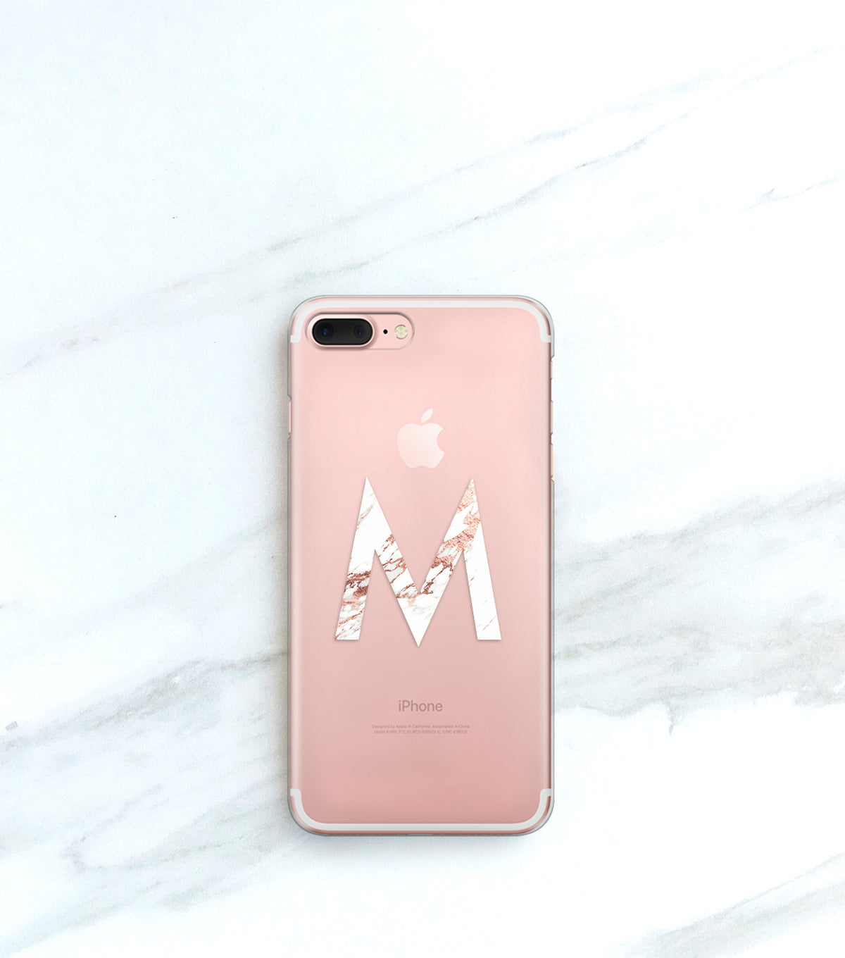 Marble Monogram iPhone Case