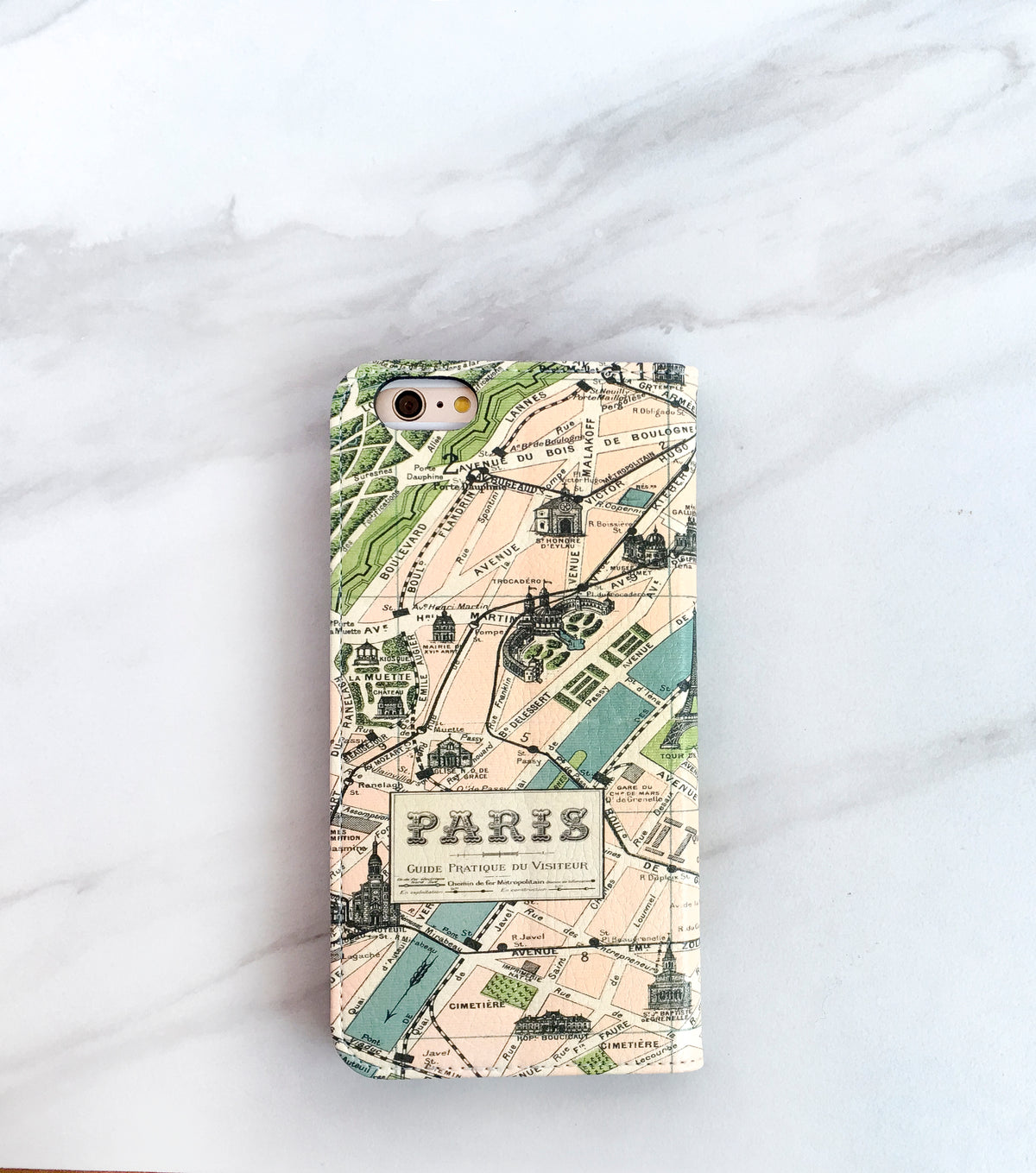 Paris Map iPhone 7 wallet case