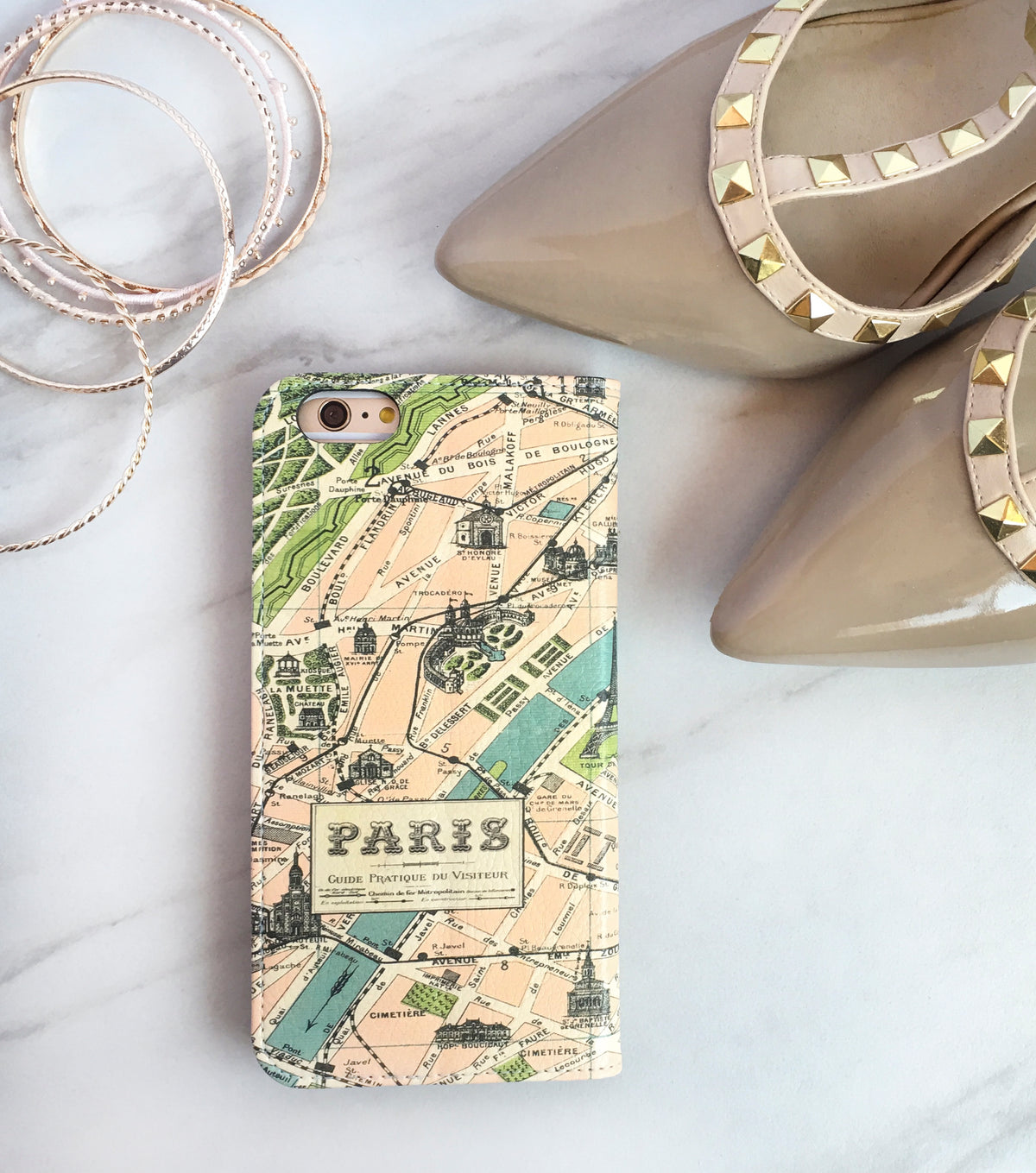 Paris Map iPhone 7 Wallet case