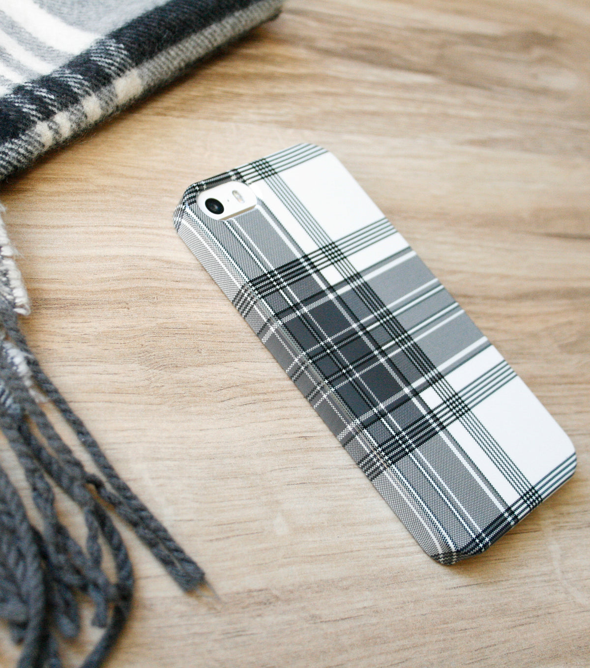 Winter White Plaid Case
