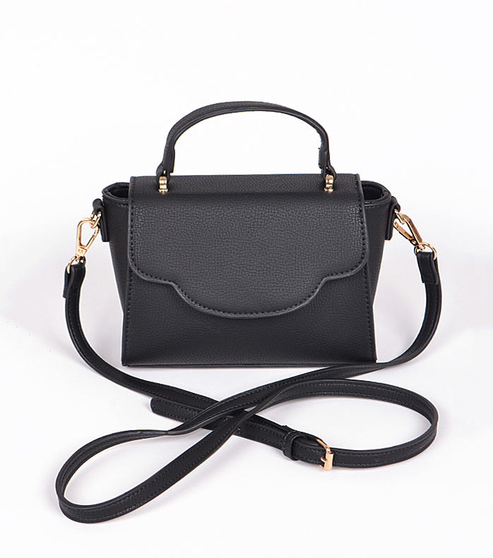black designer bag with top strap and crossbody 