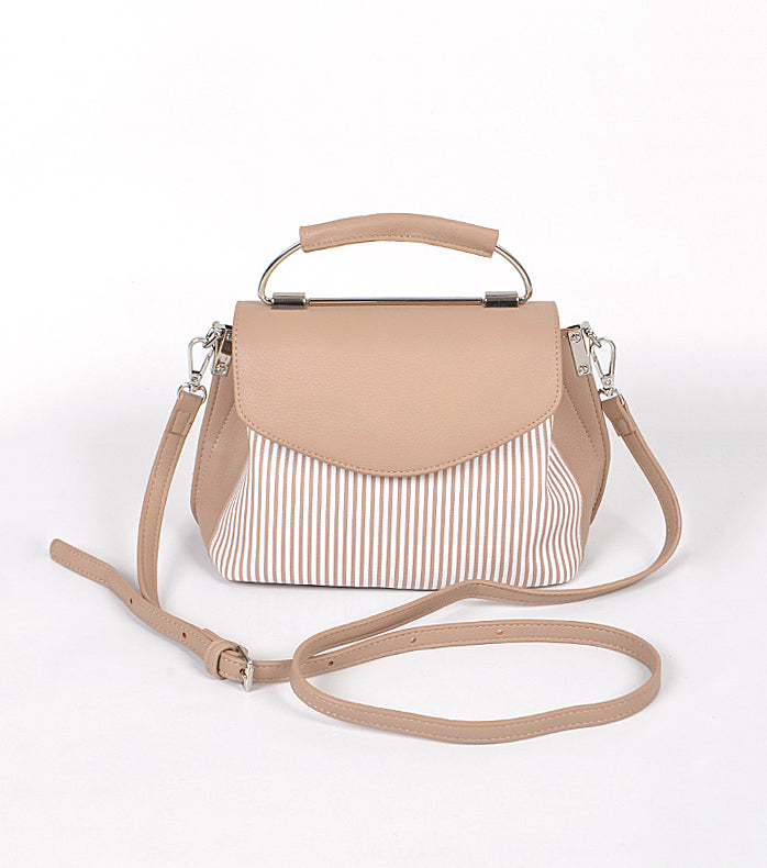 Spring handbag with Camel ticking