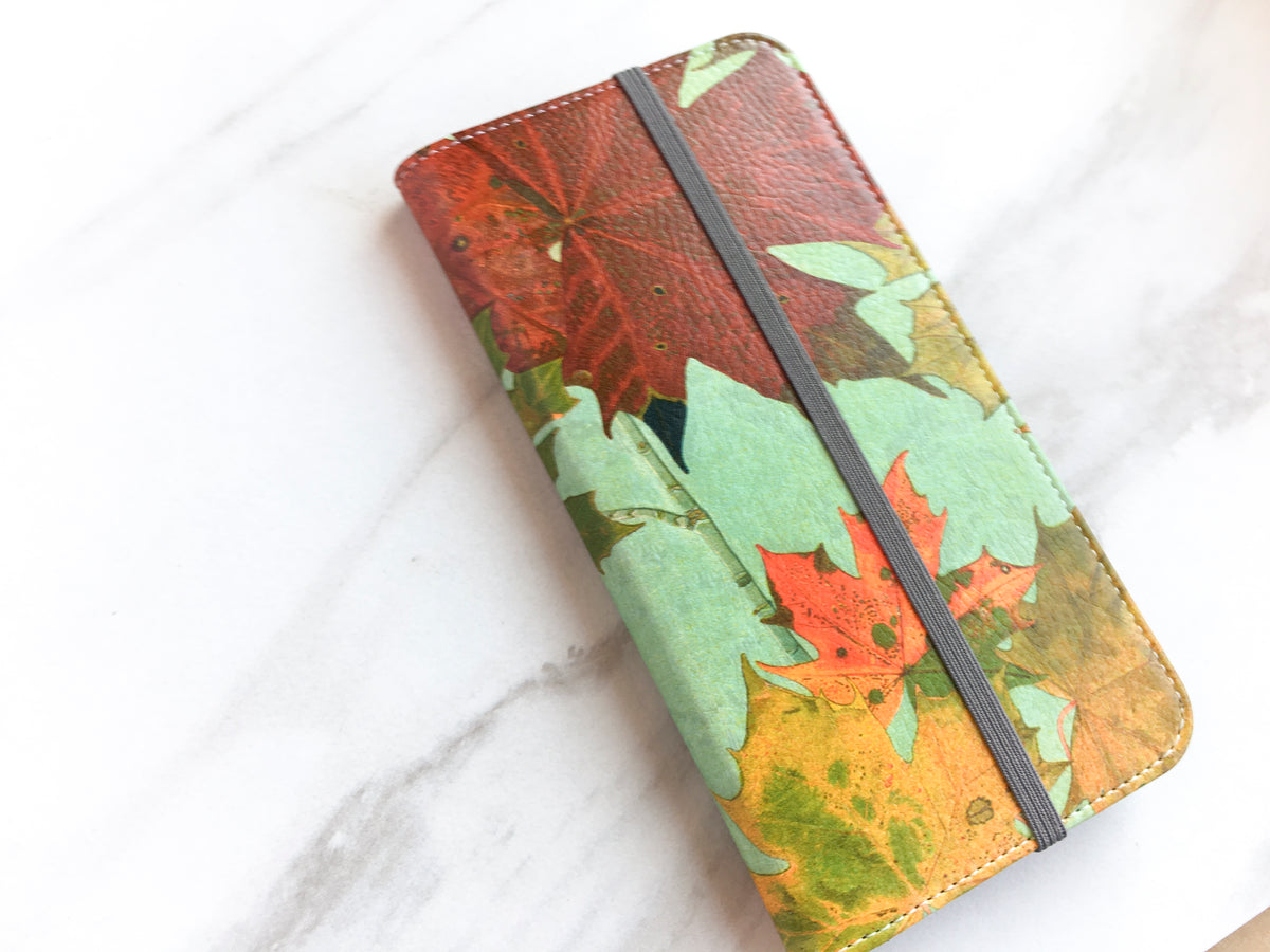 Autumn Leaves Wallet on marble