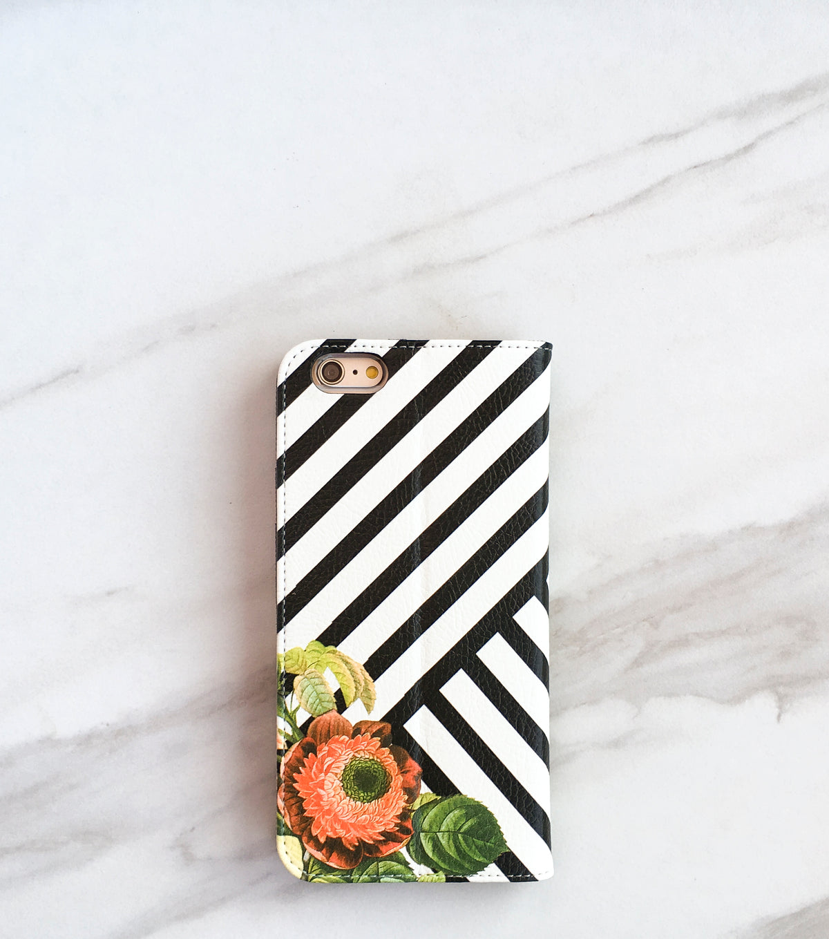 Bouquet Stripes iPhone 7s Wallet case