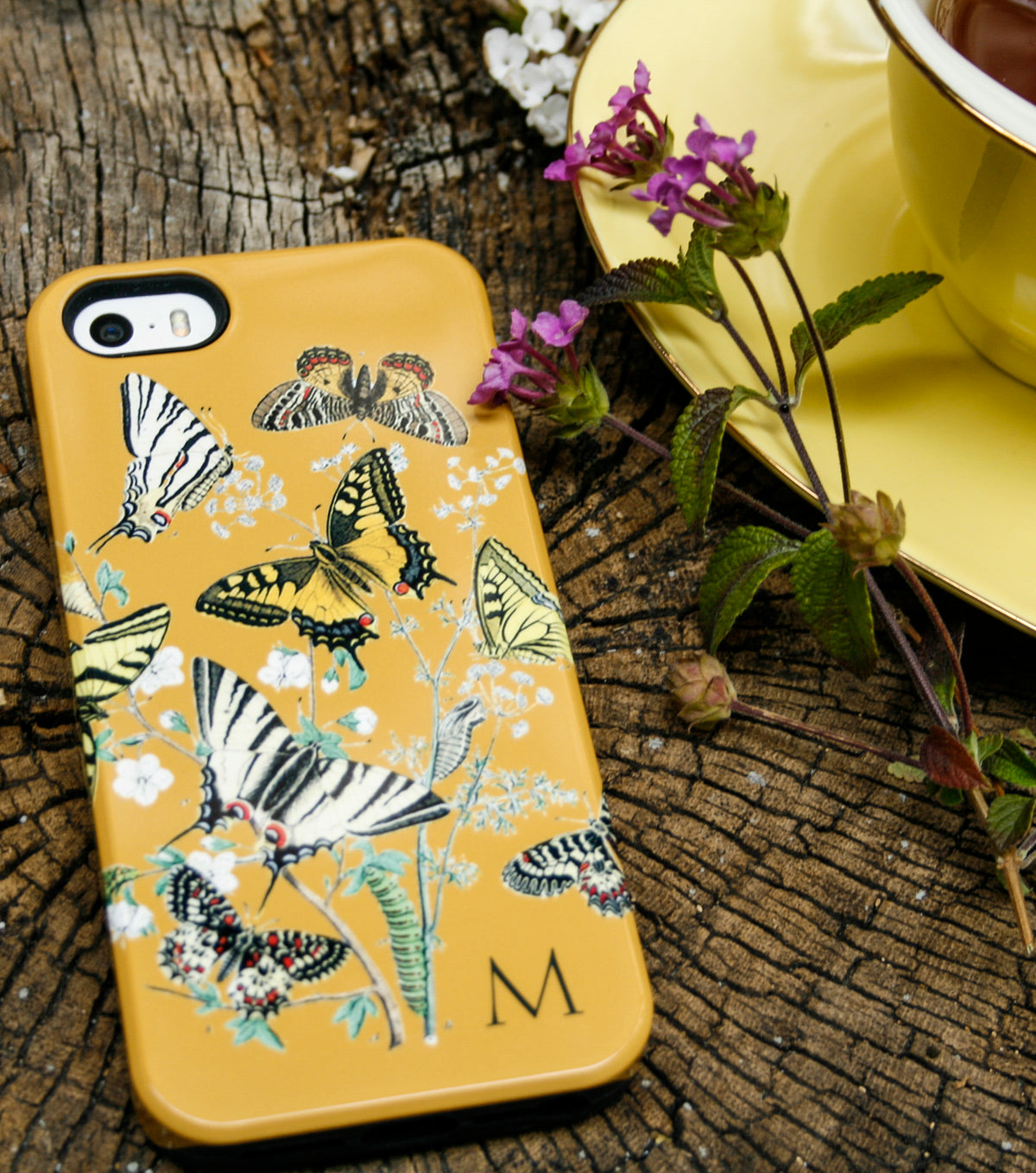 Butterfly case with initial