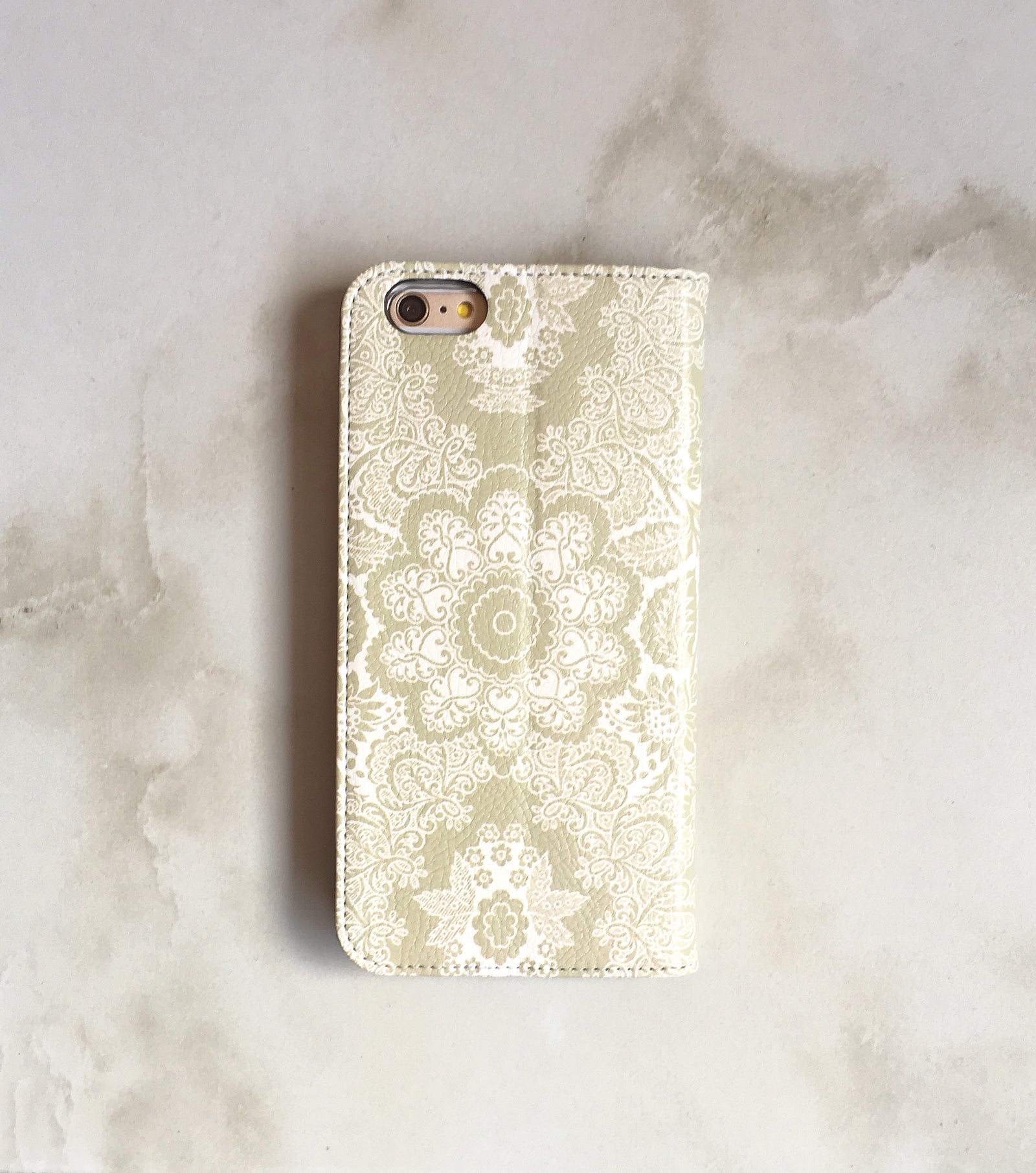 Champagne Boho Wallet case with accessories