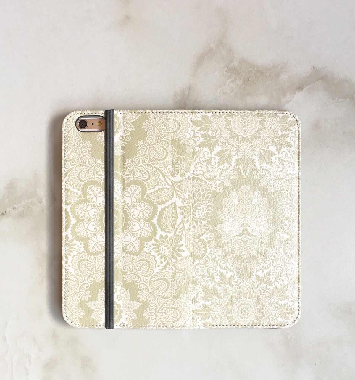 Champagne Boho wallet case full view