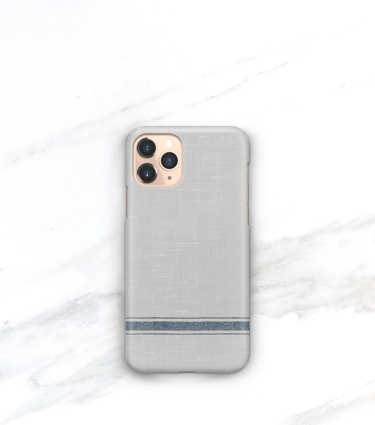 iPhone 11 pro case in French blue linen pattern