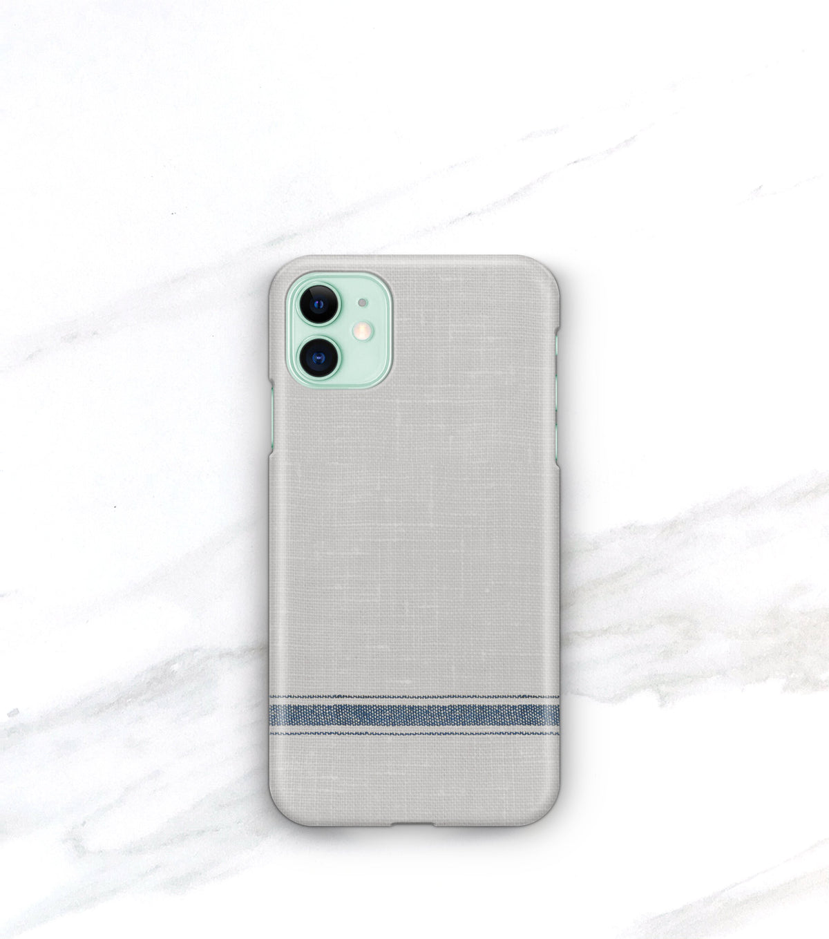 French Stripe on Linen Gray Matte Case for iPhone 11, 11 Pro and