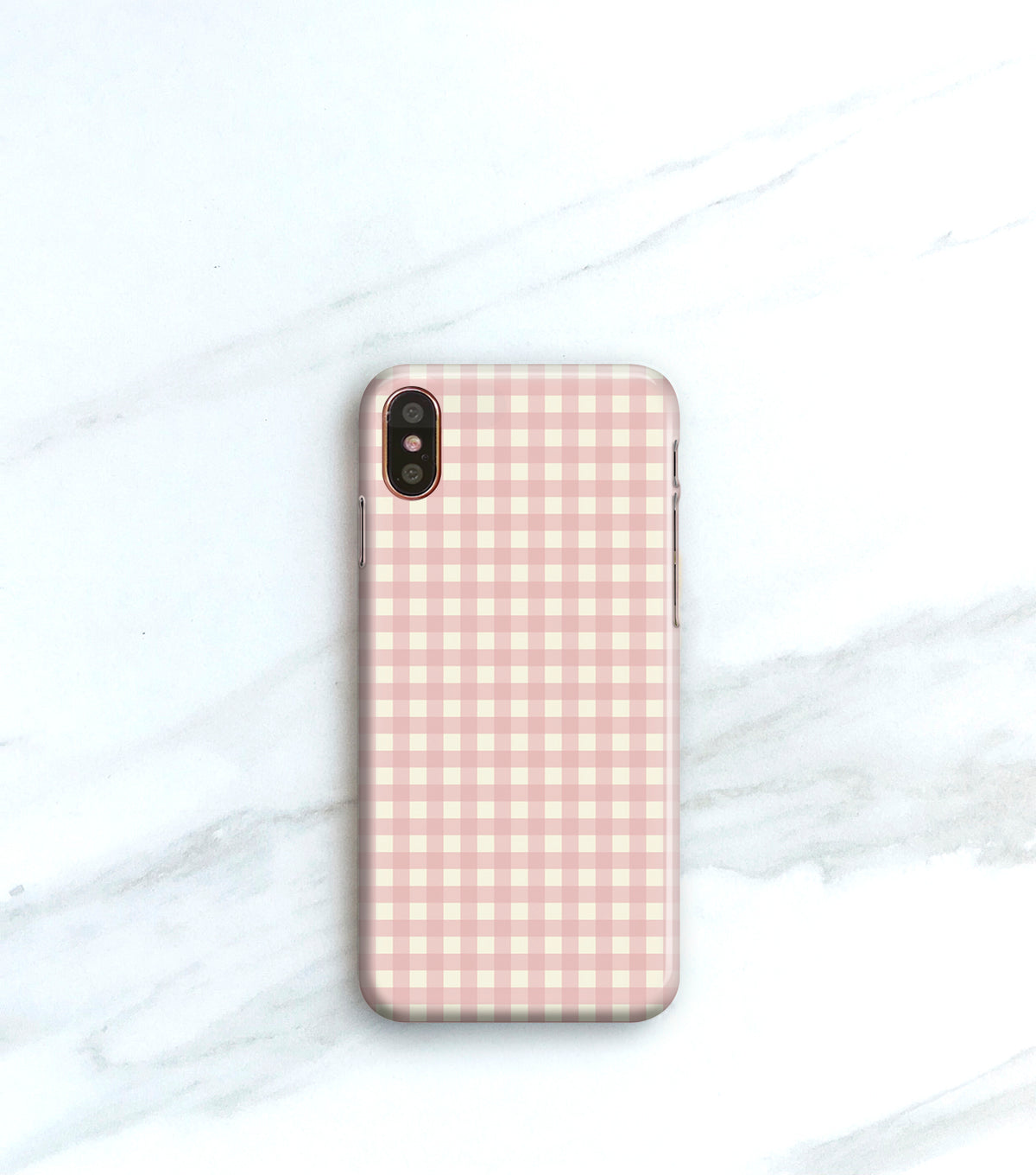 Pink Gingham Case for iPhone X