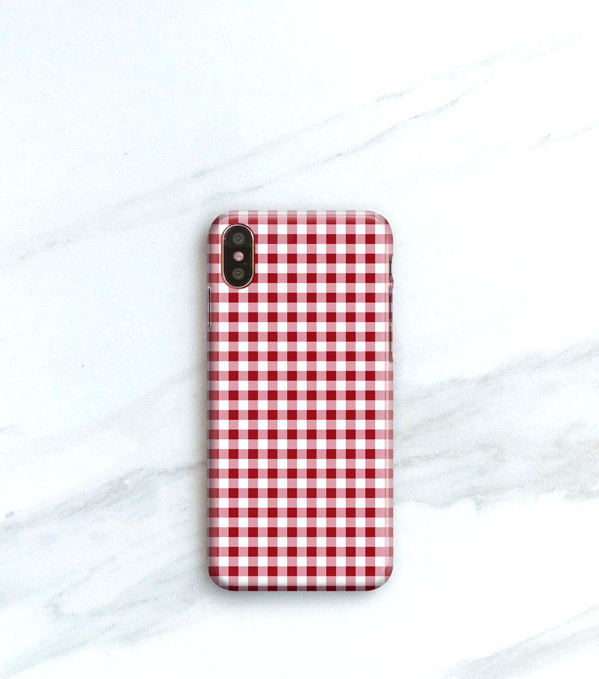 Red Gingham case for iPhone X