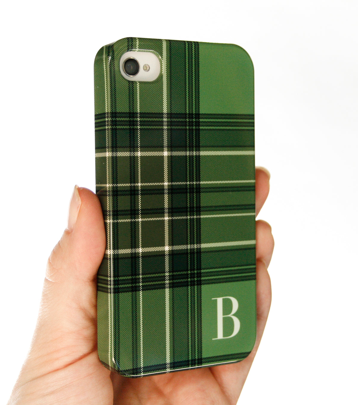 Green Plaid slim case