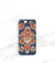 Casual cool iPhone xs case in Ikat print, blue, tan and rust red