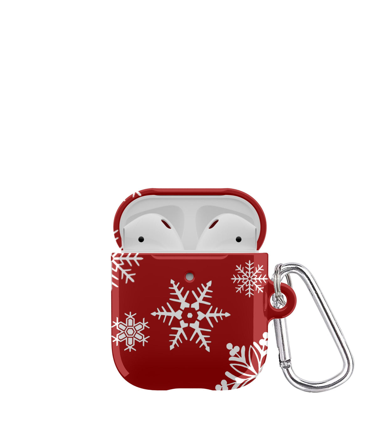 Snowflakes Red AirPod Case