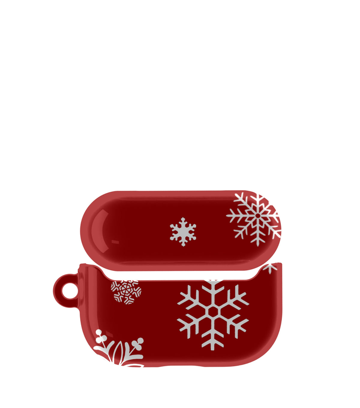 Snowflakes Red AirPod Case