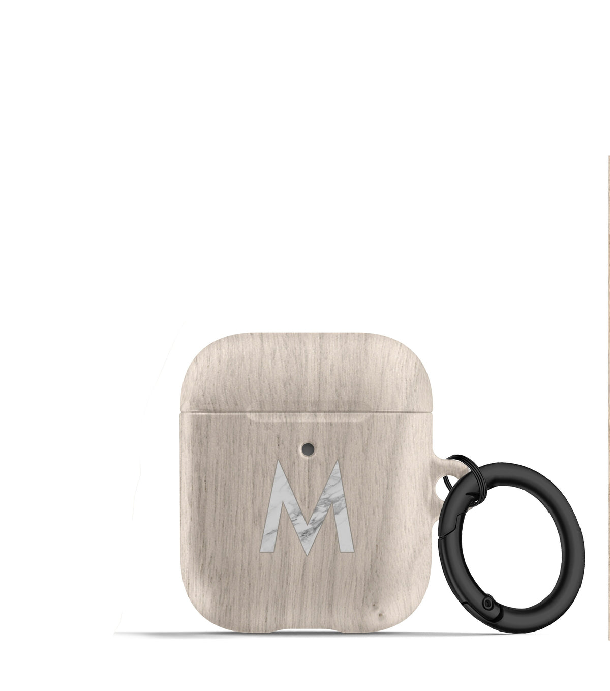 Matte White Oak Print AirPod Case