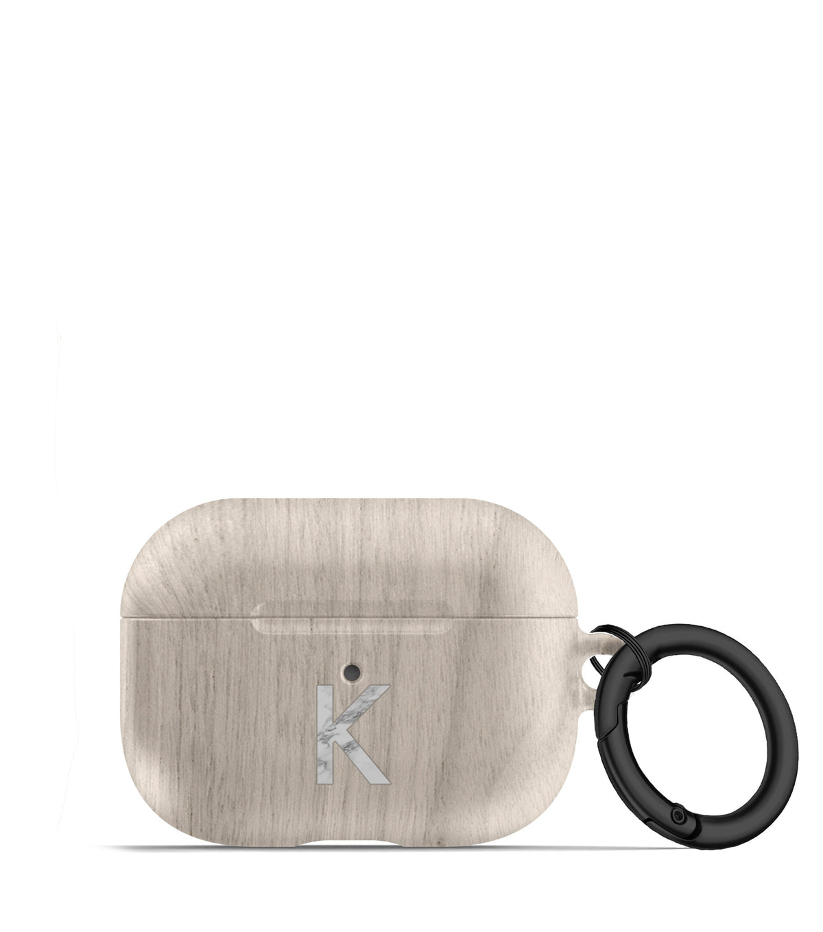 Matte White Oak Print AirPod Case