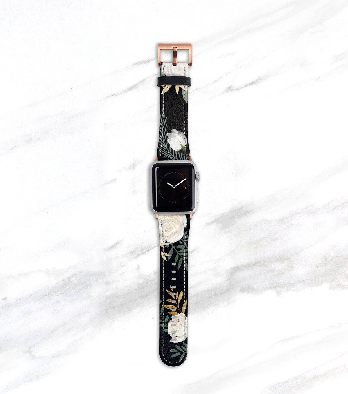 Watercolor Rose Floral Band for Apple Watch