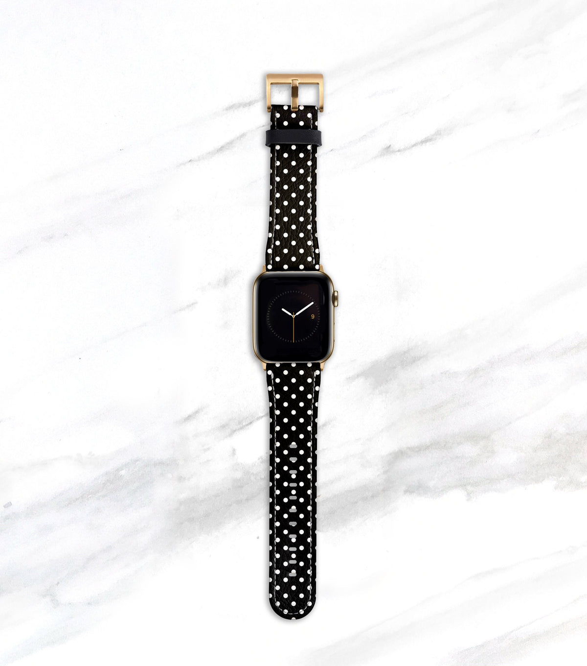 Black and White Polka Dot Apple Watch Band