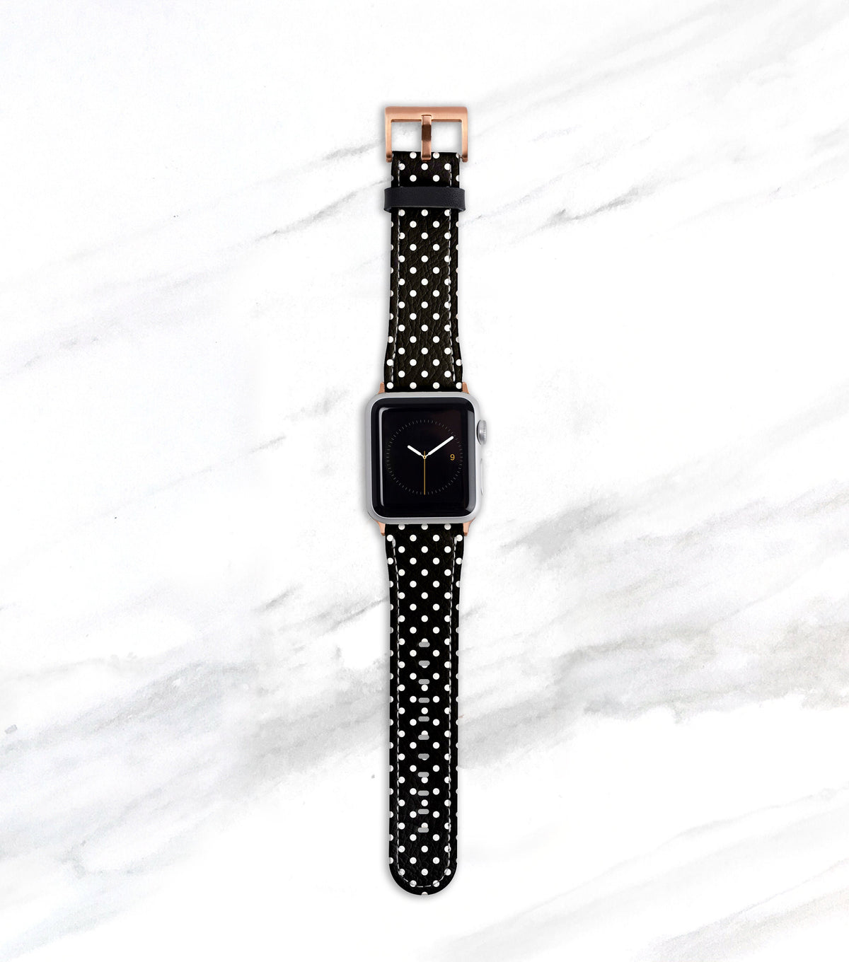 Black and White Polka Dot Apple Watch Band