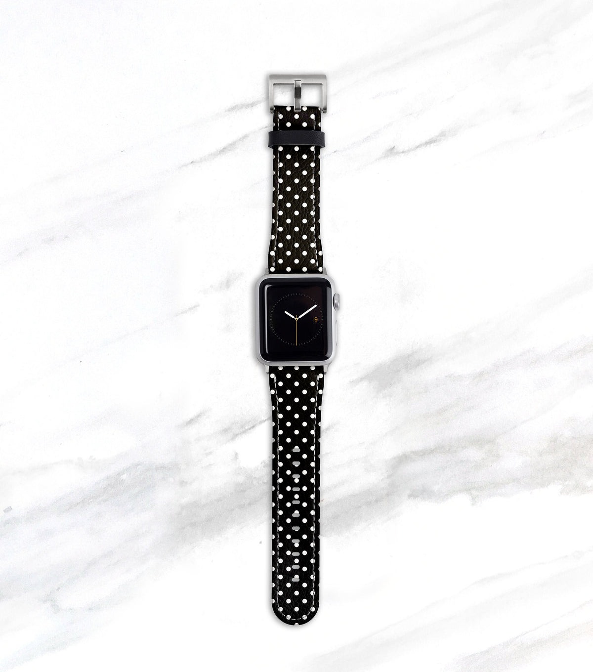 Black and White Polka Dot Apple Watch Band