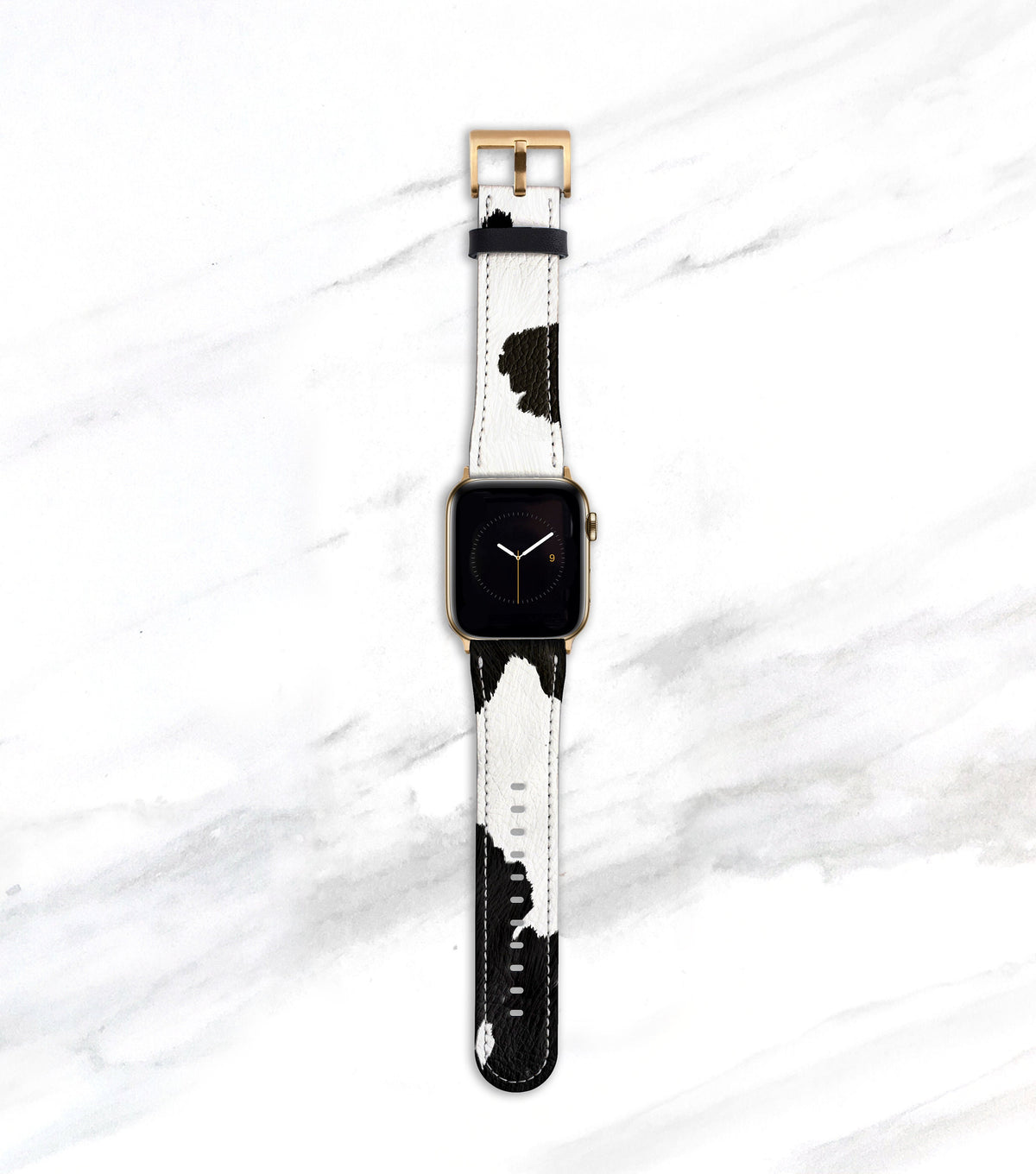 Black Cow Print Band for Apple Watch