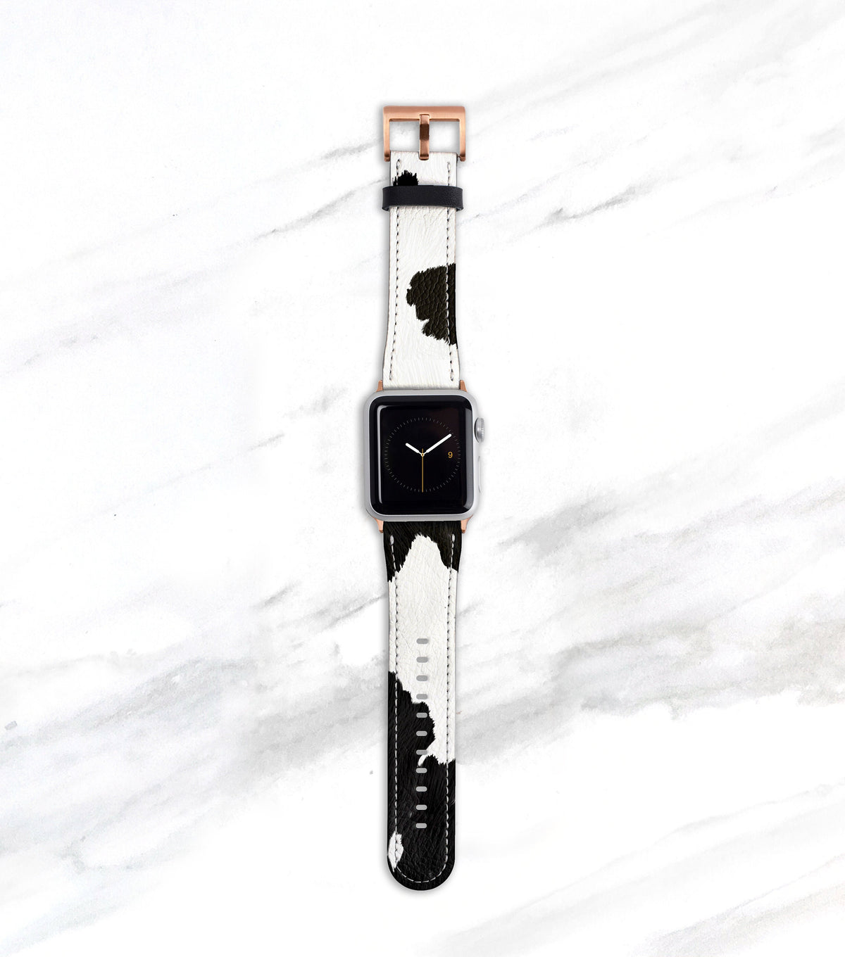 Black Cow Print Band for Apple Watch