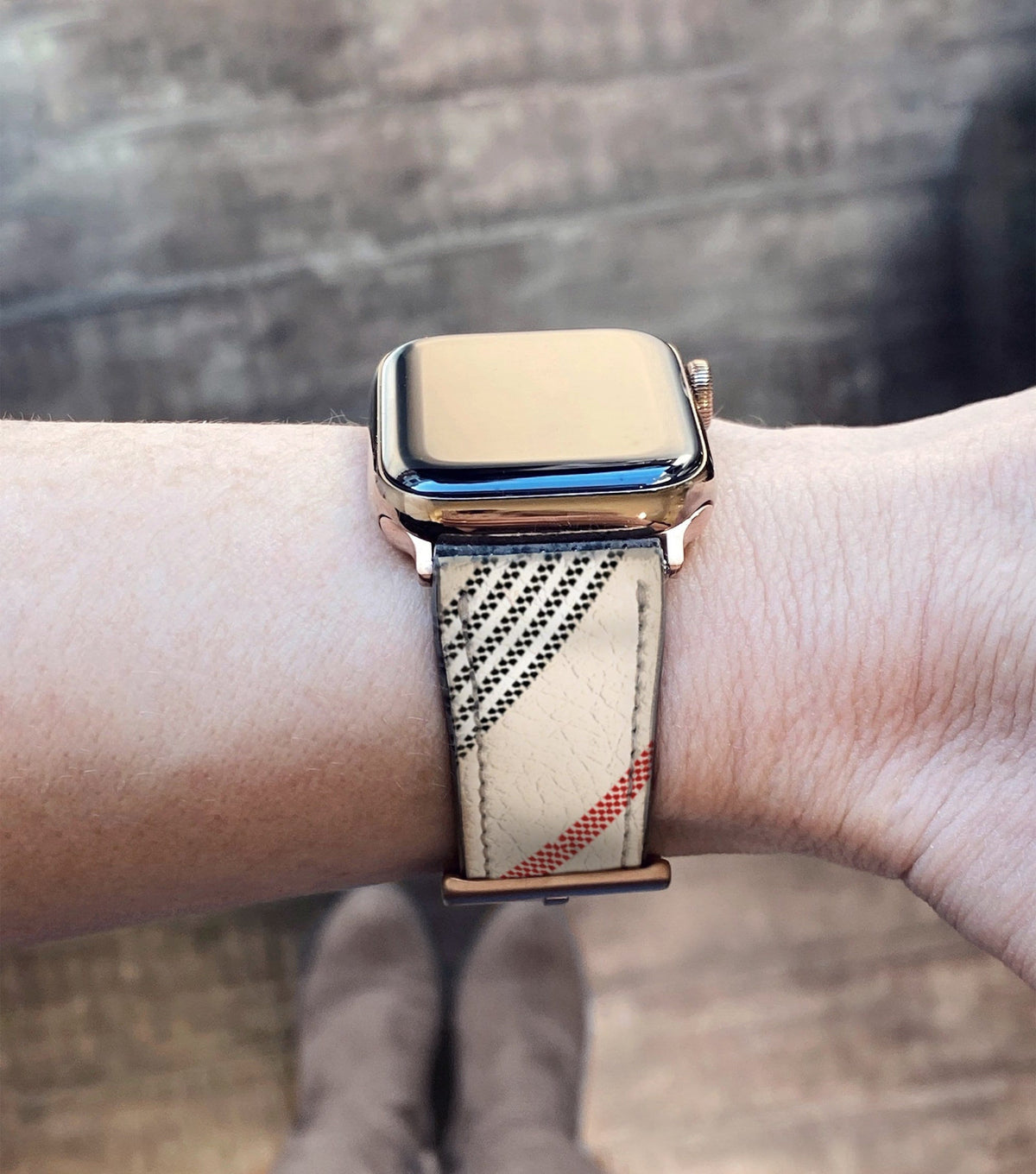 Luxury Plaid Light Nova Check Apple Watch Band