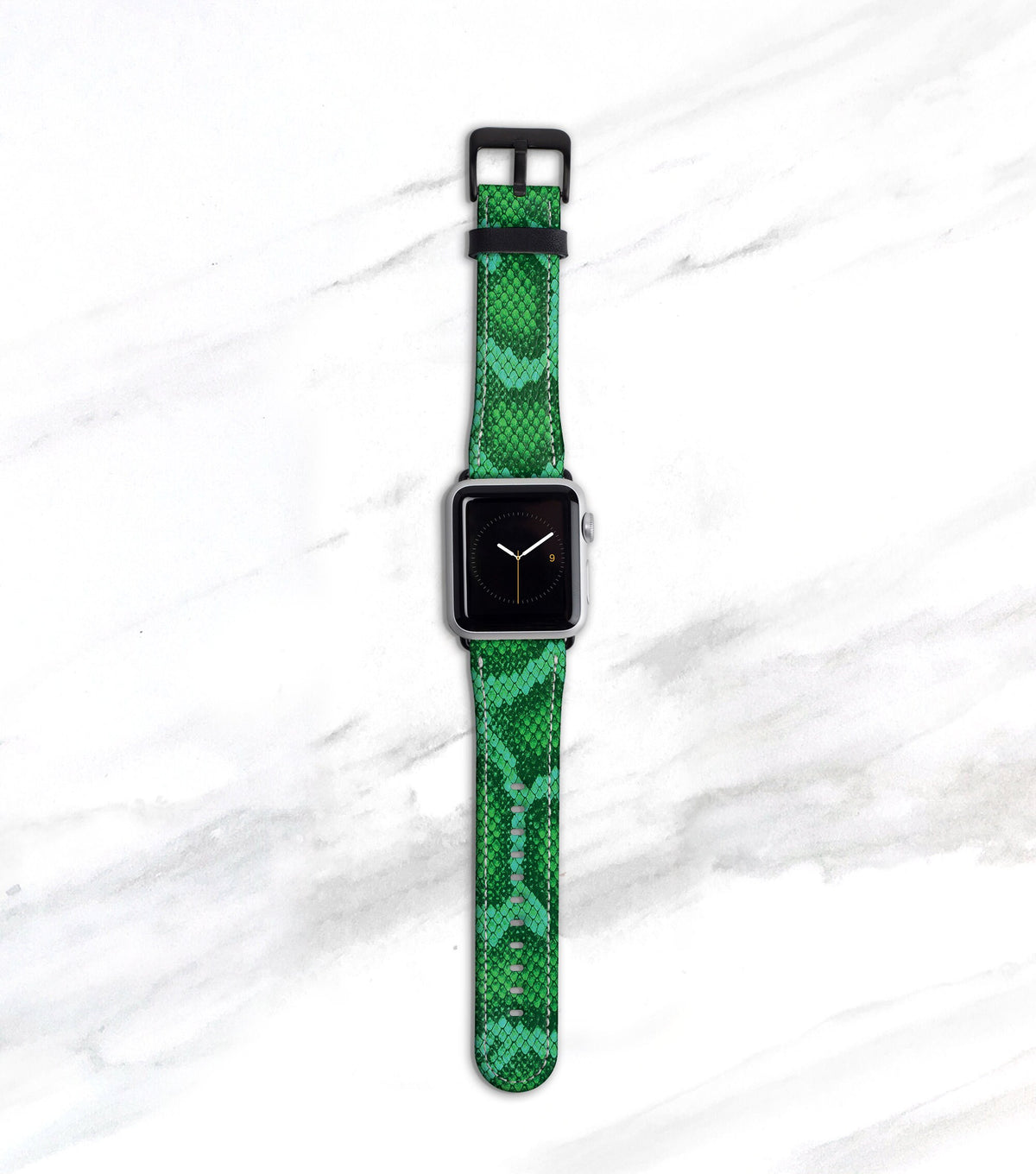 Green Snakeskin Print AppleWatch Band