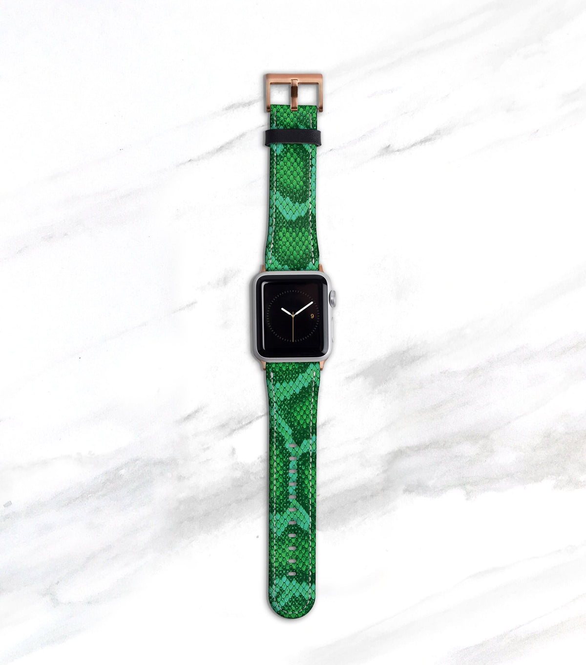Green Snakeskin Print AppleWatch Band