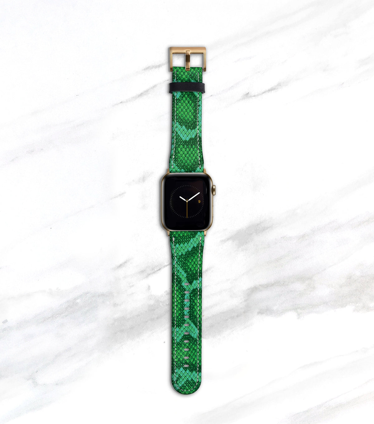 Green Snakeskin Print AppleWatch Band