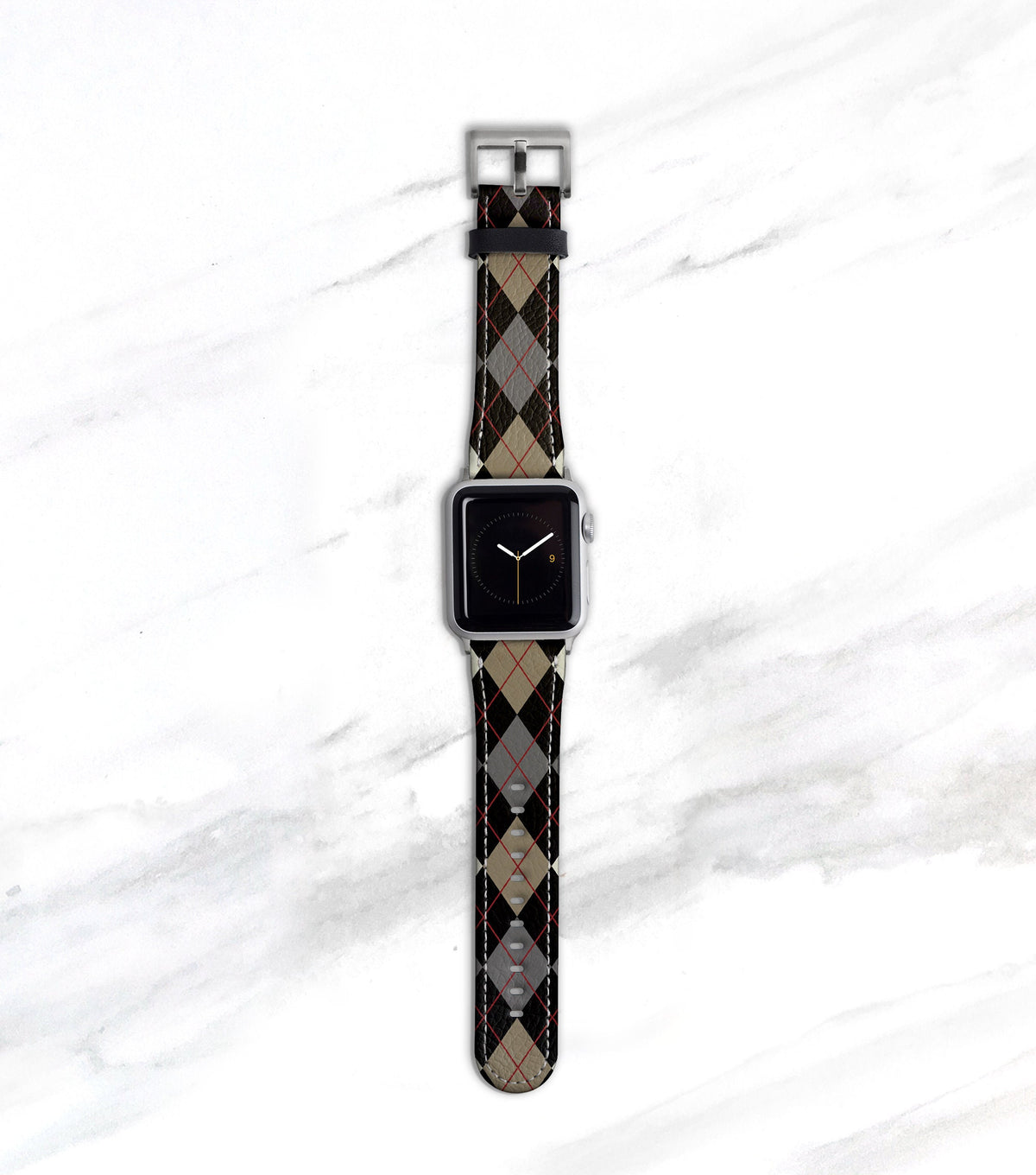 Dark Argyle Apple Watch Band