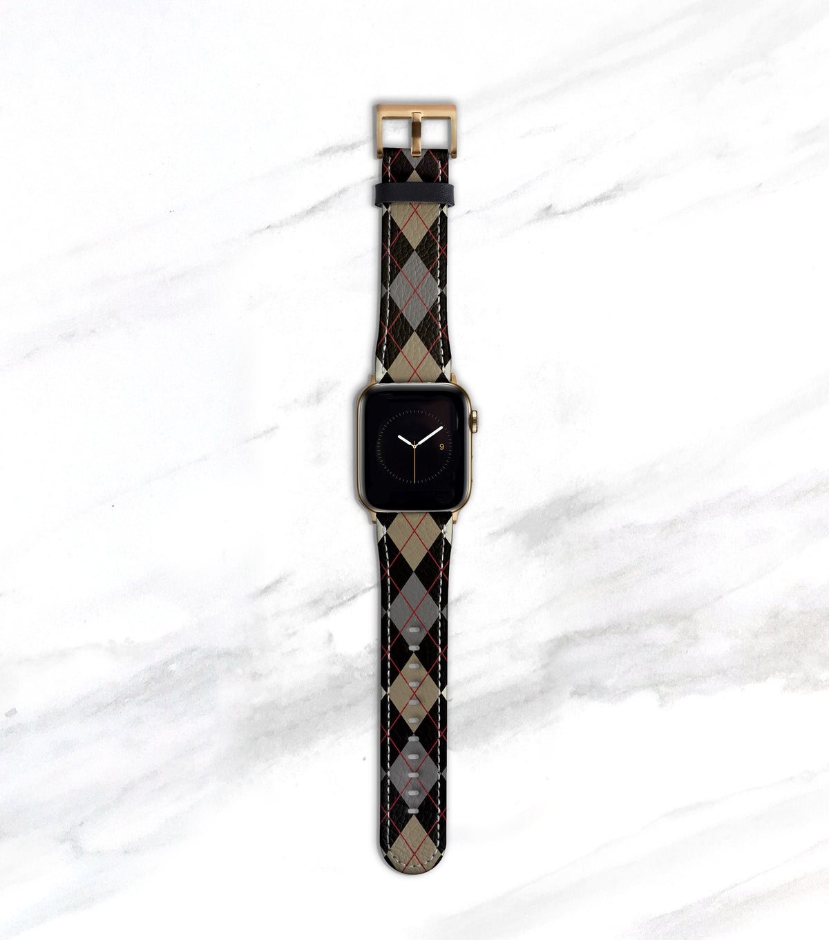 Dark Argyle Apple Watch Band