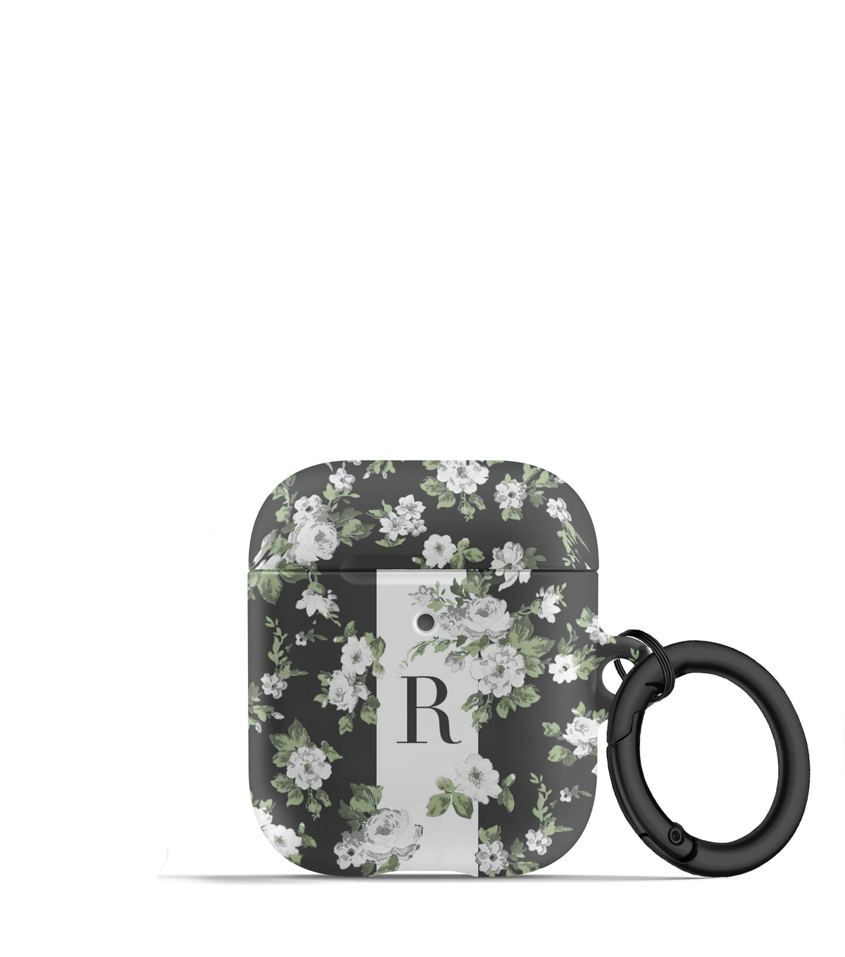 Tiny Floral on Black AirPods Case