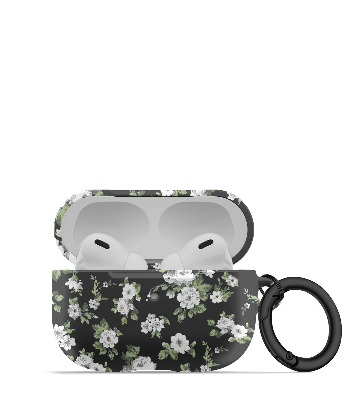 Tiny Floral on Black AirPods Case